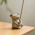 Cute Frog Incense Holder for Home Aromatherapy Decor