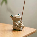 Cute Frog Incense Holder for Home Aromatherapy Decor