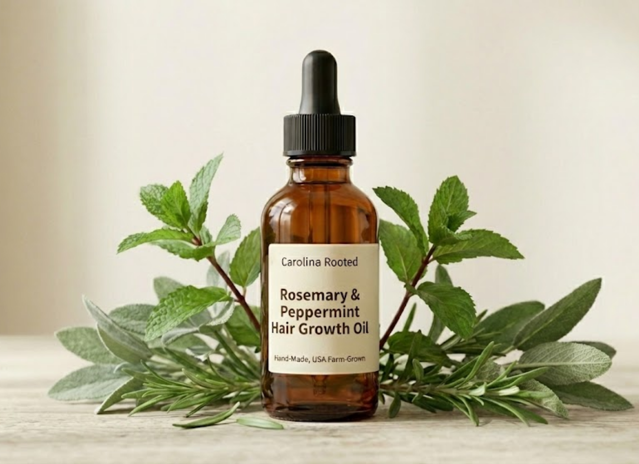 Rosemary & Peppermint Infused Hair Growth Oil for Scalp Treatment, Natural  Serum for Thinning Hair & Receding Hairline