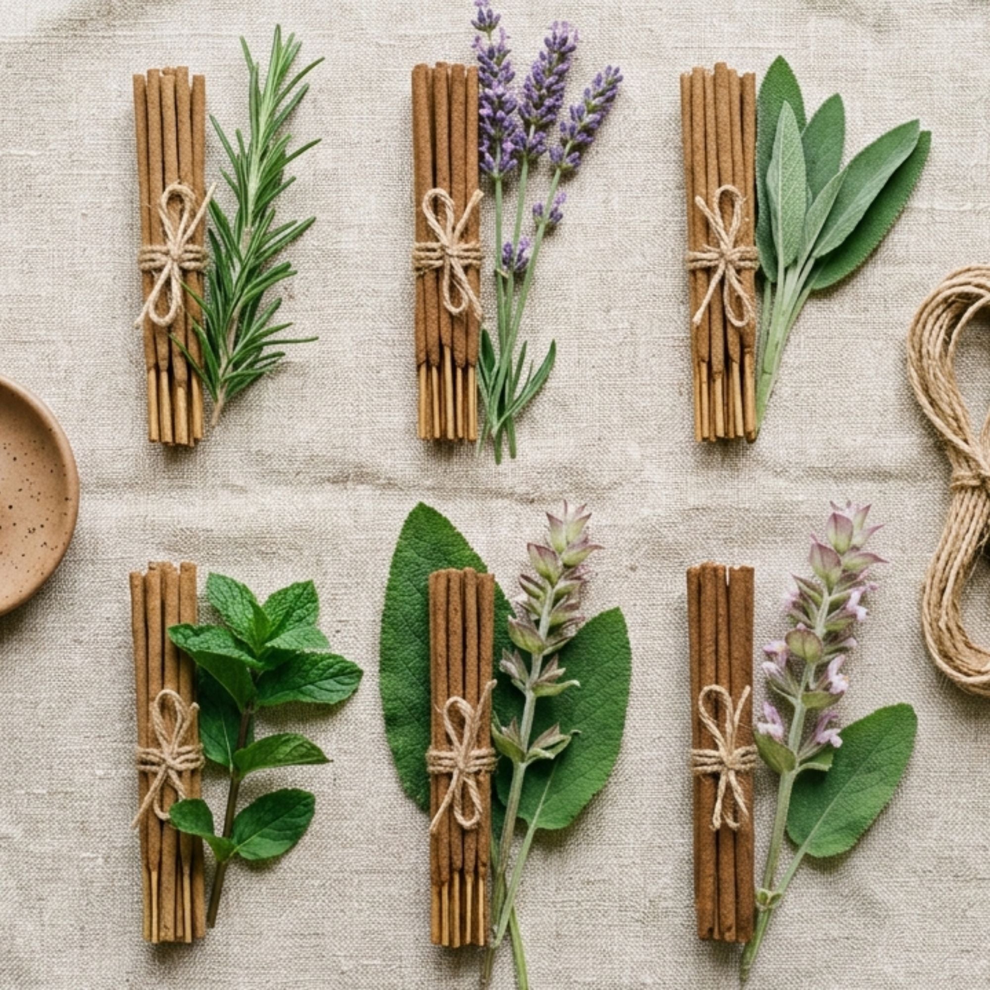 Natural Incense Sampler Pack. Hand Dipped Essential Oil Incense Sticks for Aromatherapy