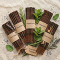 Natural Incense Sampler Pack. Hand Dipped Essential Oil Incense Sticks for Aromatherapy (50 count)
